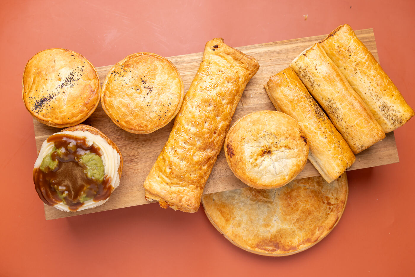 Pies, rolls and pastries